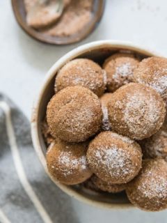 Keto Donut Holes made with almond flour - a low-carb donut recipe | TheRoastedRoot.net #glutenfree #dairyfree