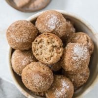 Keto Donut Holes made with almond flour - a low-carb donut recipe | TheRoastedRoot.net #glutenfree #dairyfree