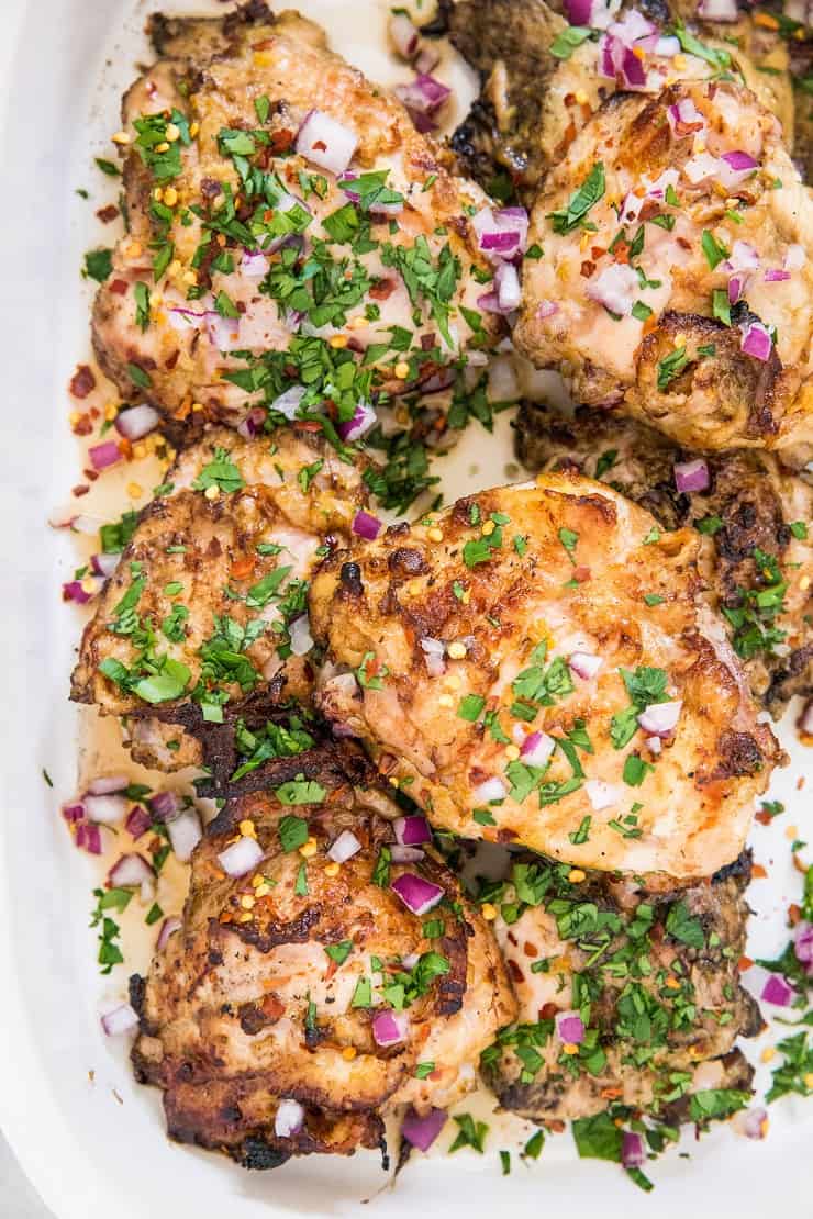Orange Ginger Grilled Chicken - an easy, healthy recipe for grilled chicken that requires only a few basic ingredients | TheRoastedRoot.net