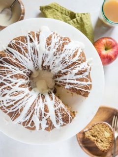 Gluten-Free Apple Bundt Cake - made with gluten-free flour and coconut sugar, this healthier apple cake is a beautiful breakfast or dessert | TheRoastedRoot.net
