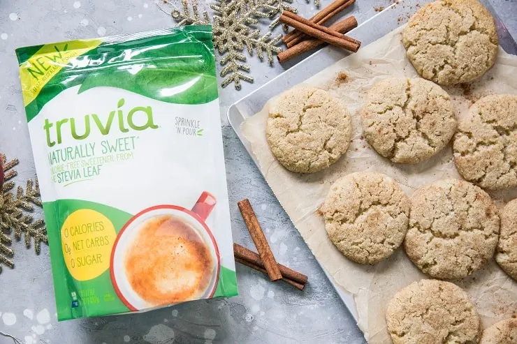 Low-Carb Snickerdoodles made with almond flour and Truvia