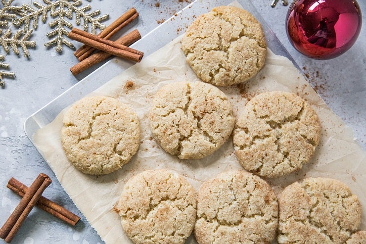 Grain-Free Low-Carb Snickerdoodle recipe - dairy-free, paleo, keto, sugar-free, healthy snickerdoodles