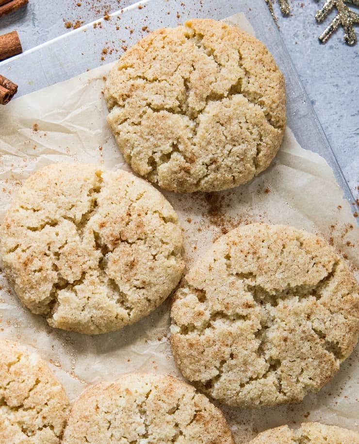 Almond Flour Snickerdoodles - keto, paleo, grain-free, sugar-free, dairy-free