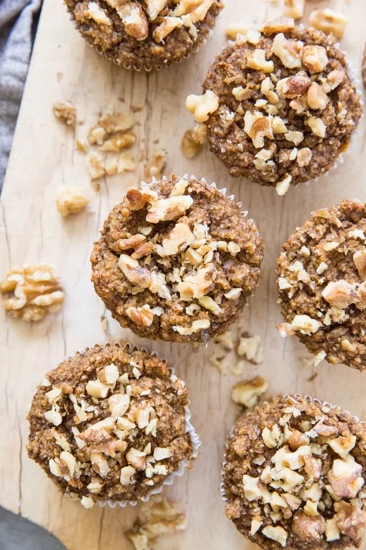 Paleo Butternut Squash Muffins made oil-free, gluten-free and refined sugar-free with almond flour and coconut sugar | TheRoastedRoot.net