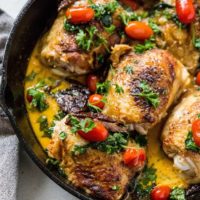 Creamy Tuscan Chicken - paleo, whole30, keto, healthy clean dinner recipe made in just one pot or skillet | TheRoastedRoot.net