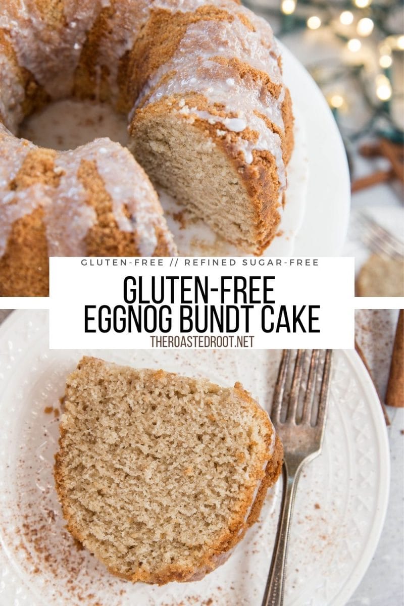 Gluten-Free Eggnog Cake with easy glaze - moist, buttery, gluten-free, refined sugar-free, healthy, delicious cake recipe