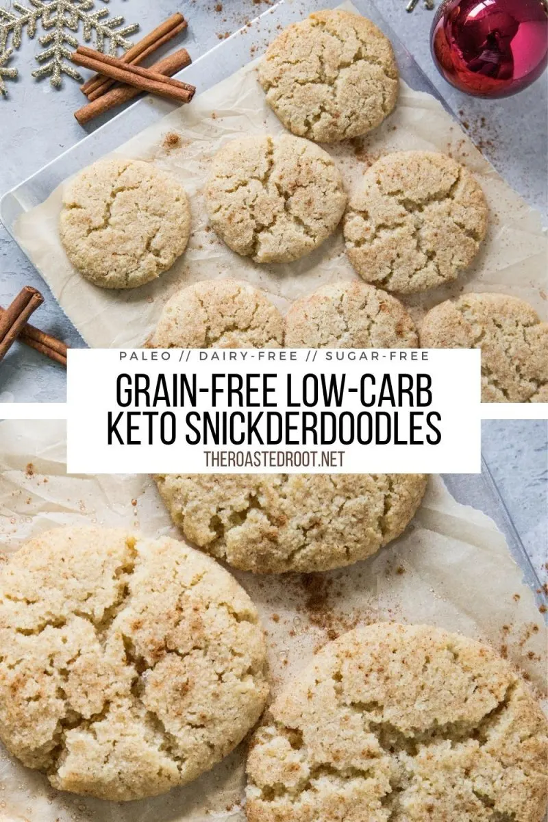 Keto Snickderdoodle Cookies made grain-free, dairy-free, sugar-free and low-carb. This healthier cookie recipe taste just like classic snickerdoodles!