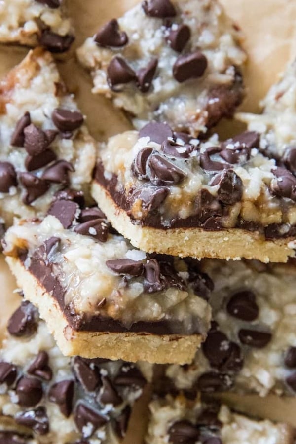 Stack of 7-Layer Magic Bars