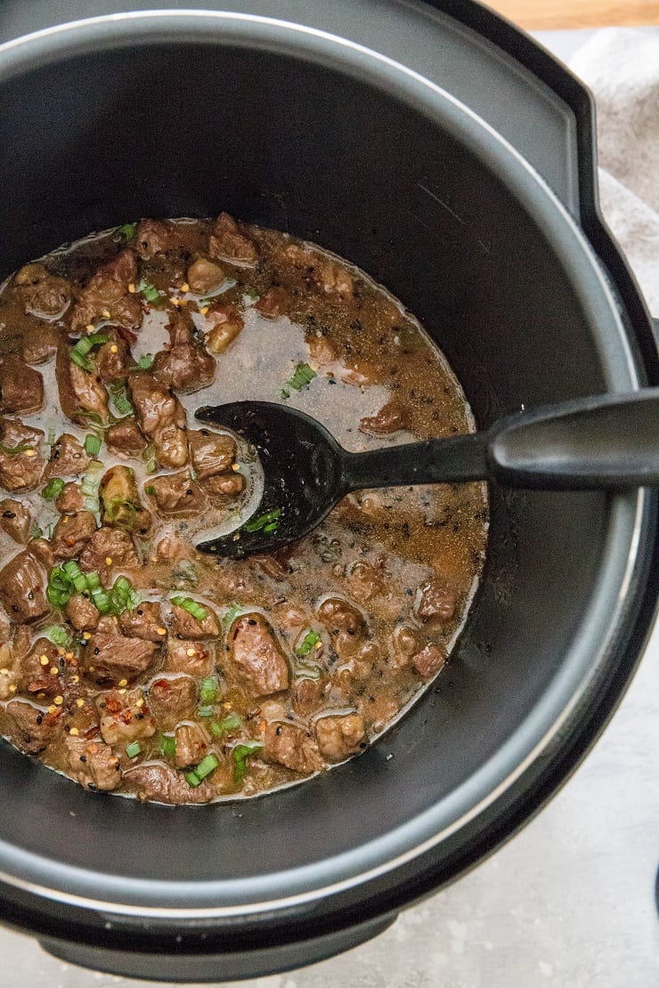 Pressure cook the beef bulgogi then stir