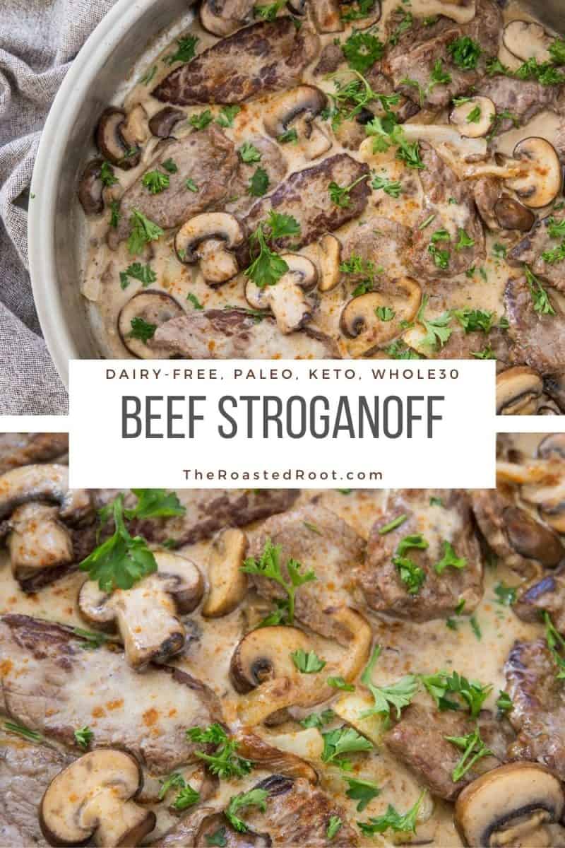 Paleo Beef Stroganoff - whole30, keto, low-carb, dairy-free, and delicious