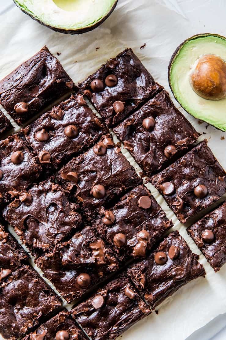 Flourless Avocado Brownies - grain-free, refined sugar-free, dairy-free, paleo and healthy brownie recipe