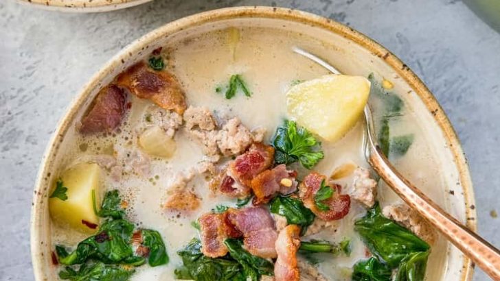 Dairy-Free Paleo Zuppa Toscana made on the stove top, in the Instant Pot, or Slow Cooker. An easy healthy soup recipe | TheRoastedRoot.net