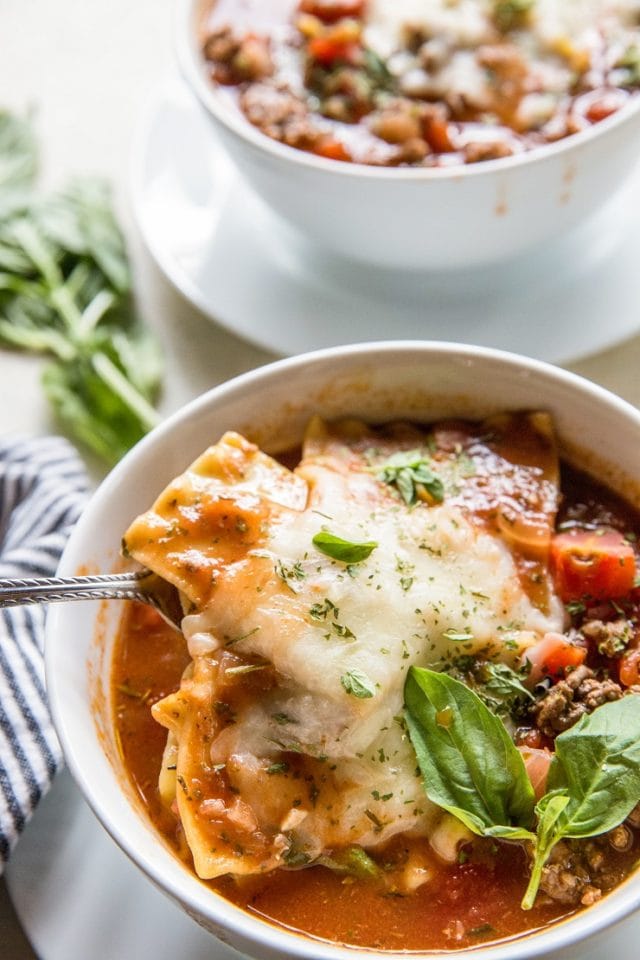 Instant Pot Lasagna Soup (Gluten-Free) - The Roasted Root