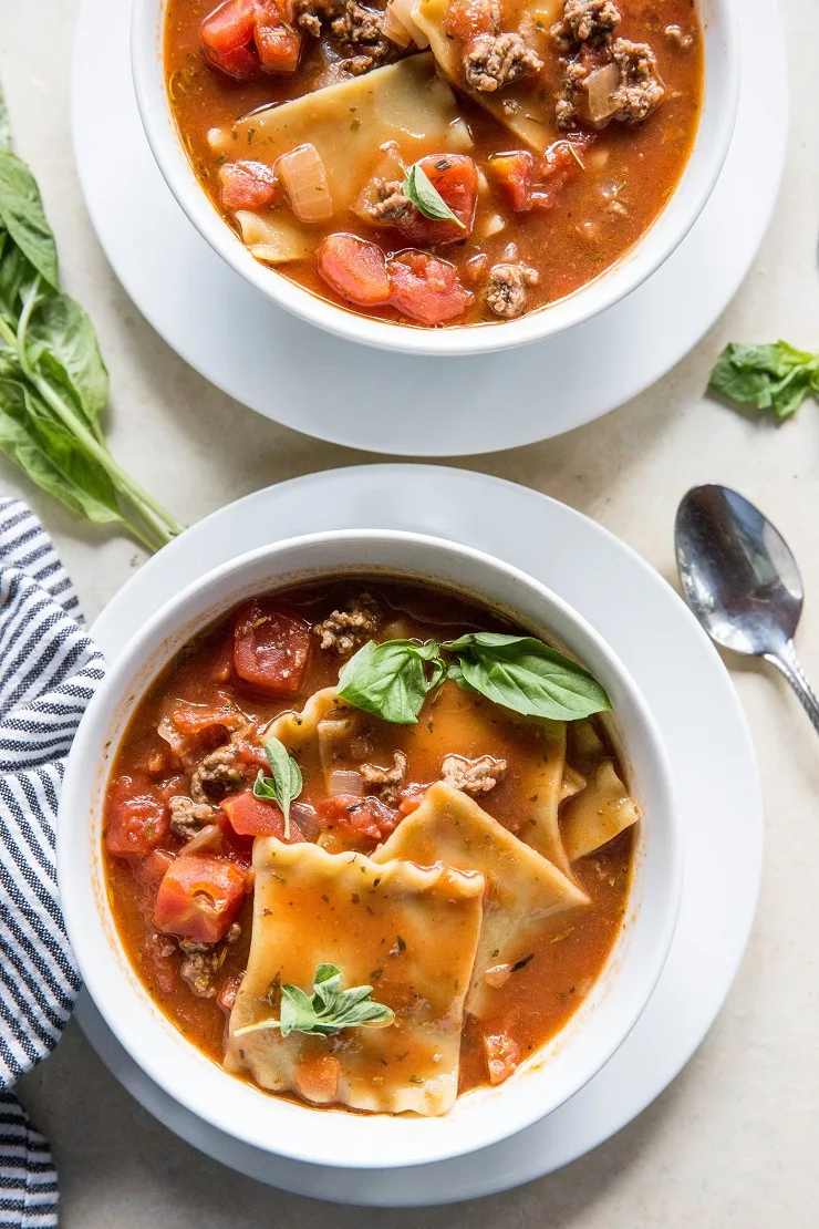 Pressure Cooker Lasagna soup made super easy in your Instant Pot 