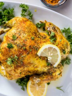 How to Make Rotisserie Chicken in the Instant Pot - a quick and easy recipe for mouth-watering tender chicken | TheRoastedRoot.net