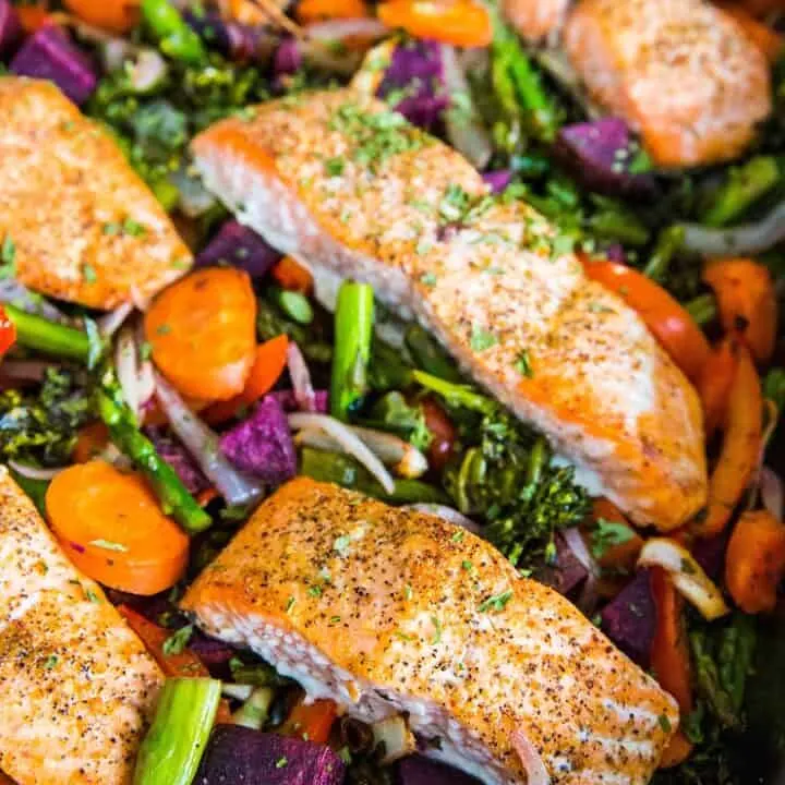 One Pan Salmon and Vegetables