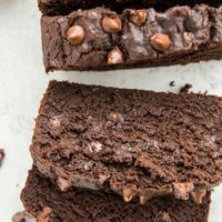 Double Chocolate Gluten-Free Banana Bread - refined sugar-free, moist, fluffy, delicious!