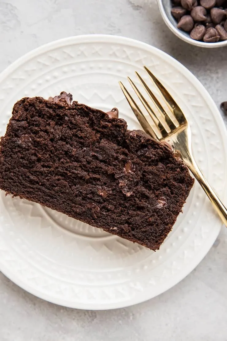 Double Chocolate Gluten-Free Banana Bread sweetened with coconut sugar