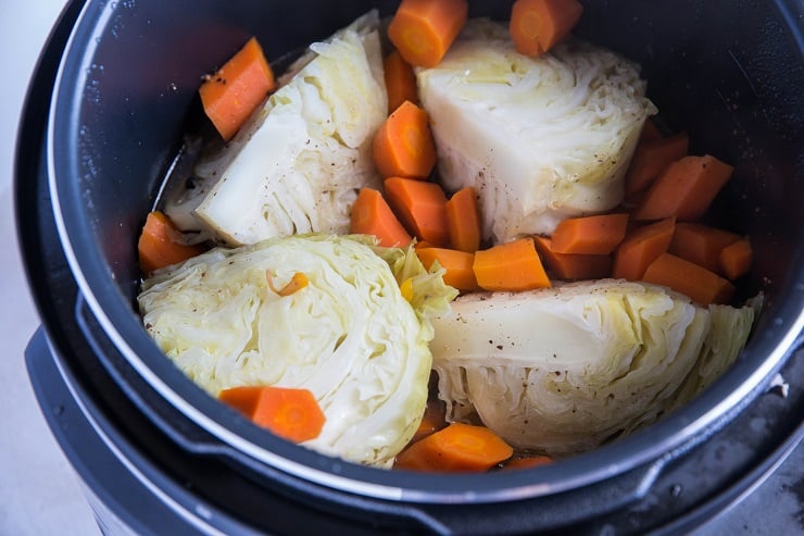 Corned Beef and Cabbage in the pressure cooker