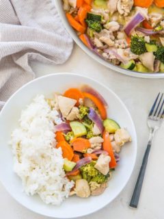 Orange Ginger Chicken Stir Fry with Vegetables