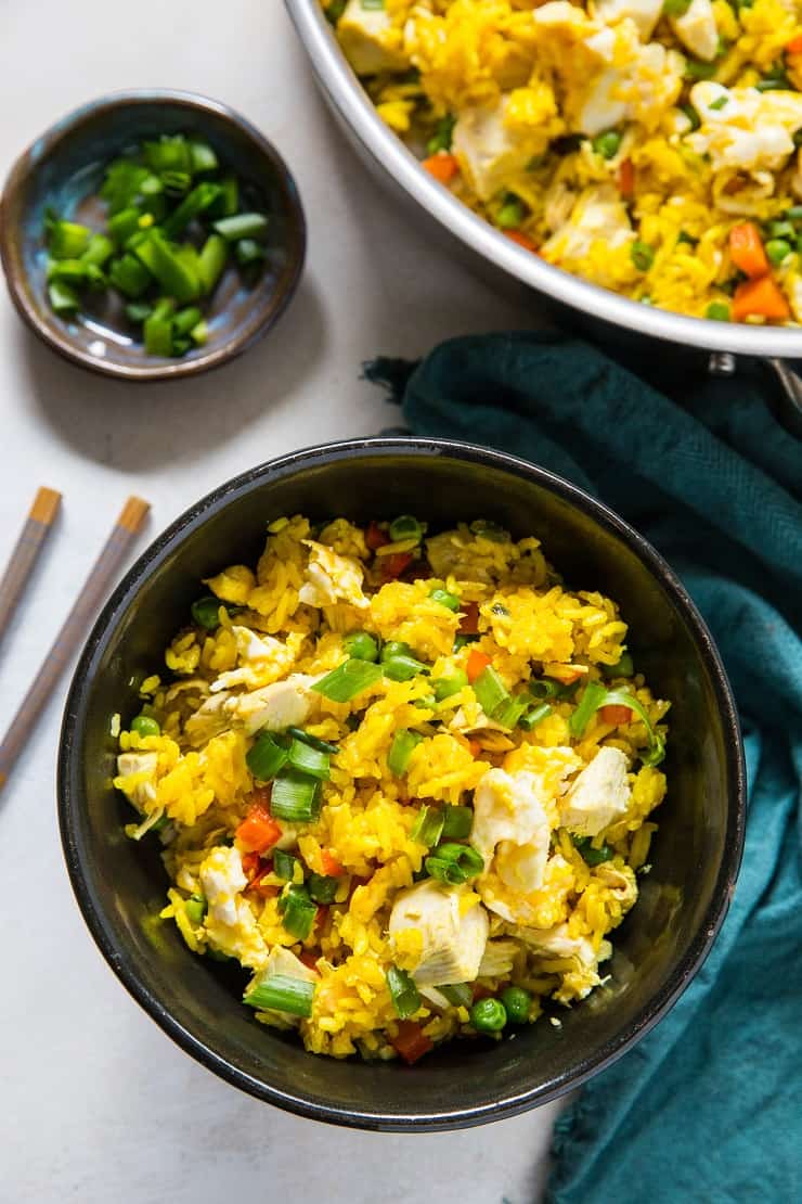 Turmeric Chicken Fried Rice - The Roasted Root