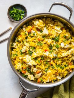 Turmeric Chicken Fried Rice - a vibrant, easy delicious gluten-free side dish