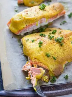 Creamy Turmeric Ginger Sockeye Salmon - an easy clean dinner recipe ready in less than 30 minutes!