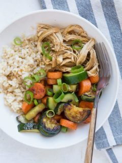 Instant Pot Shredded Chicken made with only a few basic ingredients