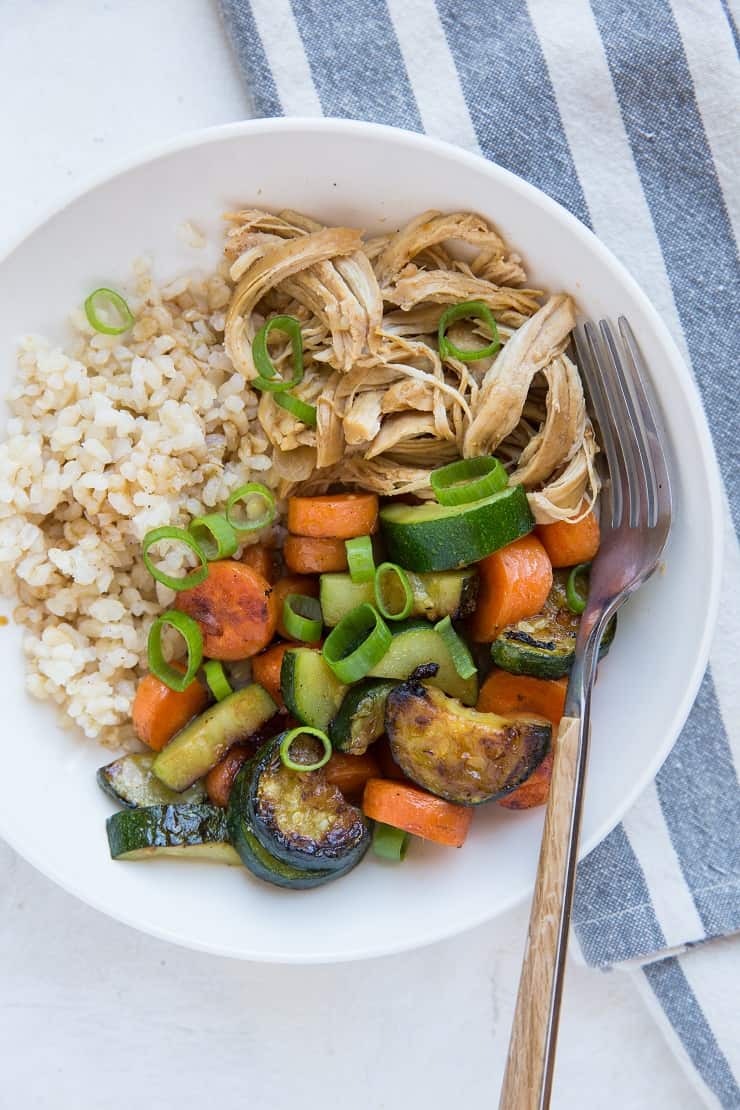 Instant Pot Shredded Chicken made with only a few basic ingredients