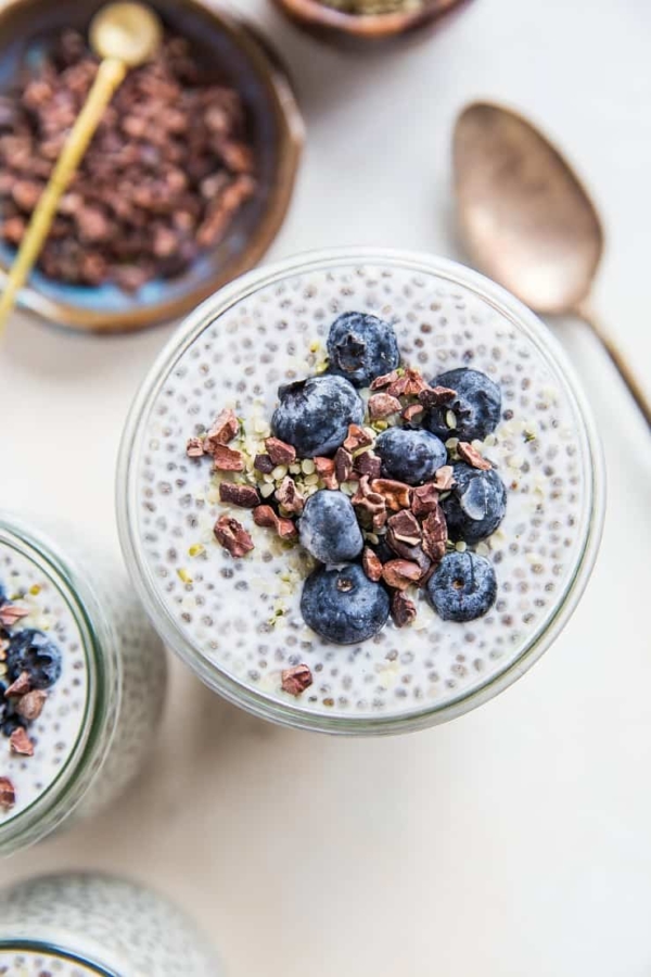 Keto Chia Pudding made low-carb with sugar-free sweetener