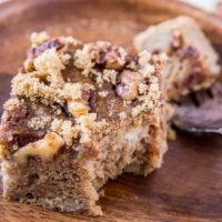 Paleo Banana Coffee Cake - a hybrid of banana bread and coffee cake! Grain-free coffee cake made with coconut flour and coconut sugar