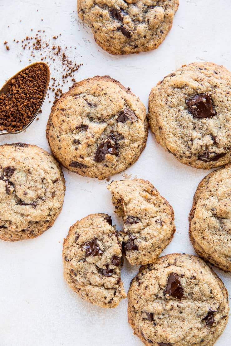 Paleo Espresso Chocolate Chunk Cookies