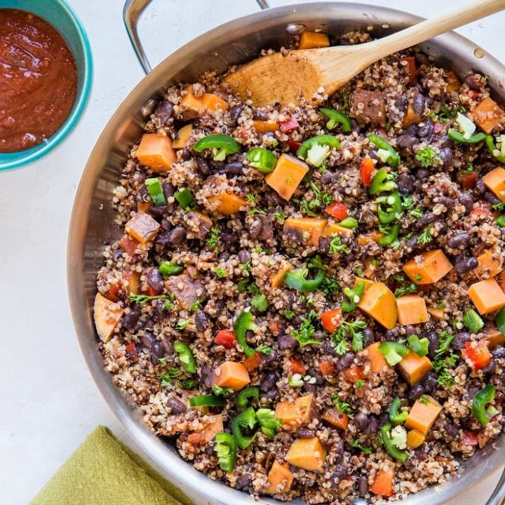 Vegan Mexican Black Bean and Sweet Potato Skillet