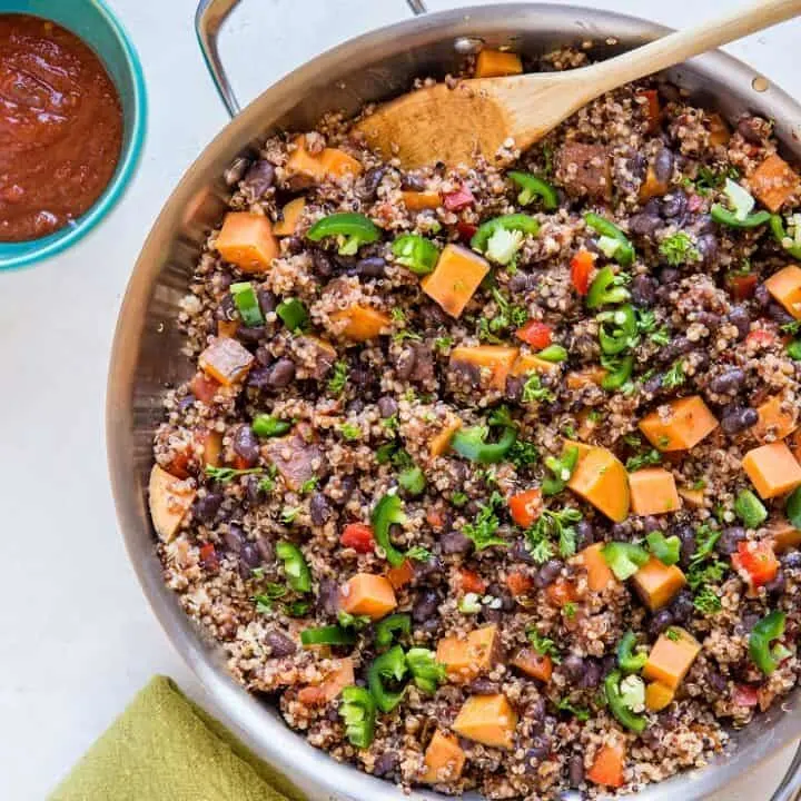 Vegan Mexican Black Bean and Sweet Potato Skillet