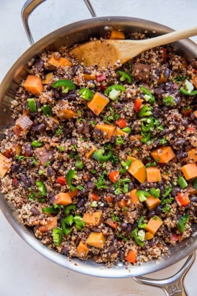 Mexican Vegan Black Bean Sweet Potato Skillet The Roasted Root