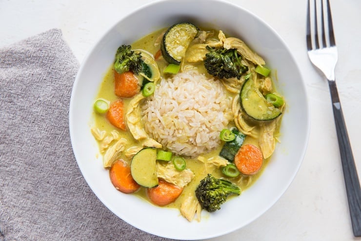 Red, Green, or Yellow Thai Curry for One Person - a quick, easy small batch curry recipe that takes only 15 minutes to make