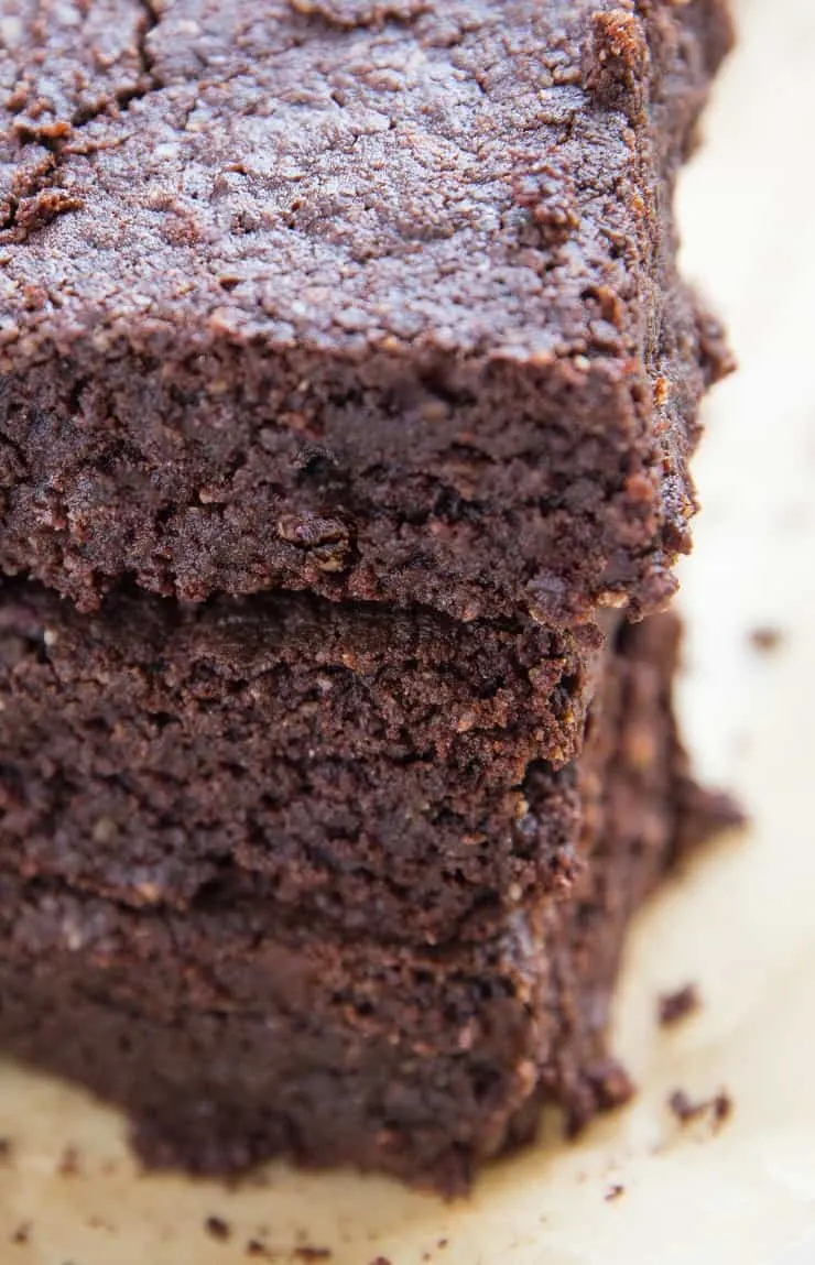 Stack of Keto Espresso Brownies