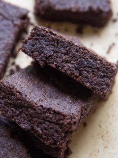 Espresso Keto Brownies on a cutting board