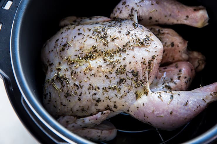 garlic herb chicken in an instant pot