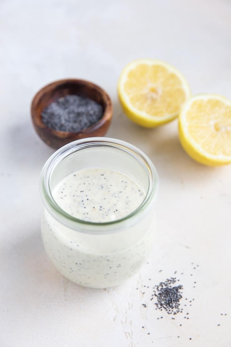 Lemon Poppy Seed Keto Salad Dressing - low-carb salad dressing recipes