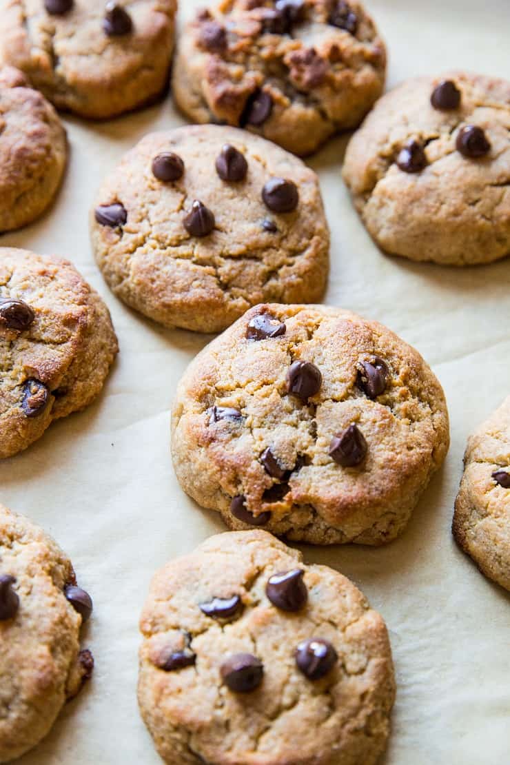 Paleo Vegan Banana Scones with Chocolate Chips - dairy-free, grain-free, made with almond flour