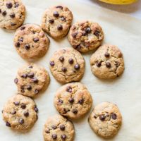 Paleo Vegan Banana Scones with Chocolate Chips - dairy-free, grain-free, made with almond flour