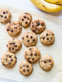 Paleo Vegan Banana Scones with Chocolate Chips - dairy-free, grain-free, made with almond flour