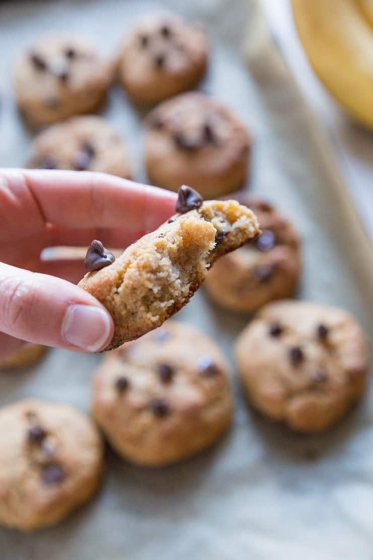 Paleo Vegan Banana Scones with Chocolate Chips - dairy-free, grain-free, made with almond flour