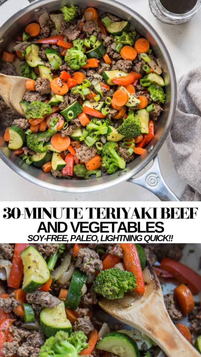 30-Minute Paleo Teriyaki Beef and Vegetables - an easy, healthy dinner recipe