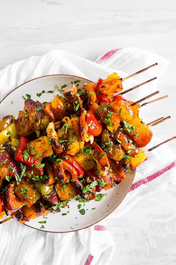 BBQ Hawaiian Chicken Kebabs