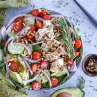 Herby Greek Spinach Salad - paleo, whole30, keto