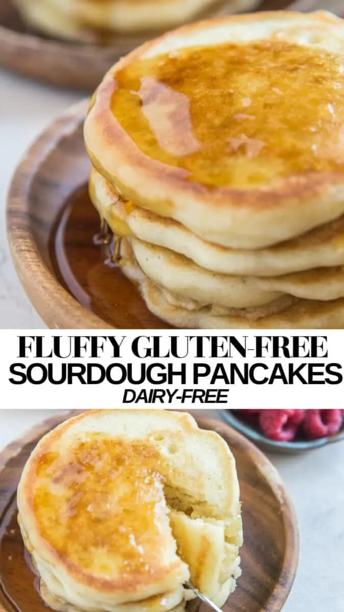 Fluffy Gluten-Free Sourdough Pancakes made dairy-free