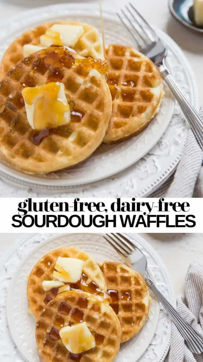 Sourdough Waffles - gluten-free, dairy-free, lower carb waffles!