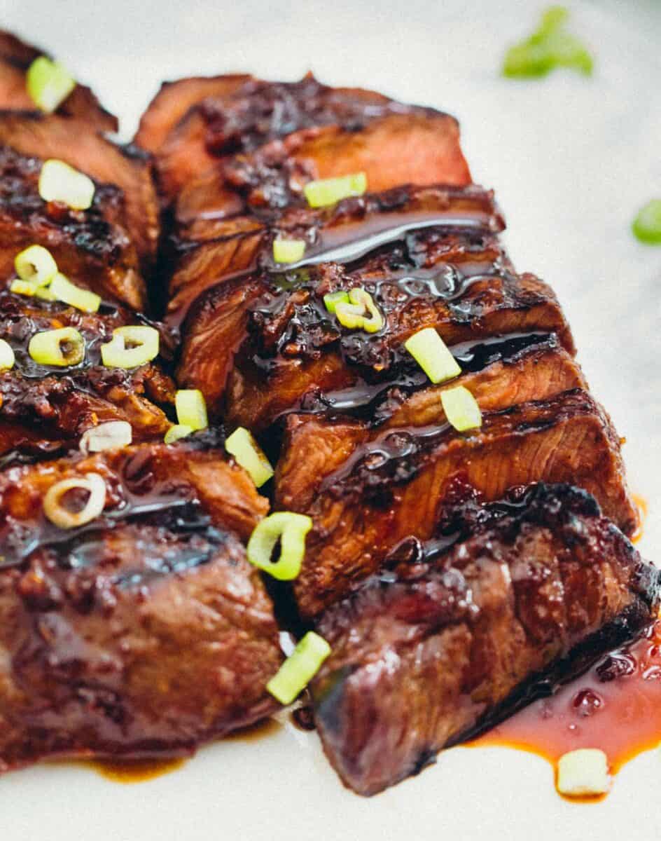 Asian-Marinated Flat Iron Steaks